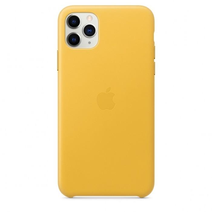 Чехол оригинальный iPhone 11 Pro Max Leather Case — Meyer Lemon