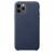 Чехол оригинальный iPhone 11 Pro Max Leather Case — Midnight Blue