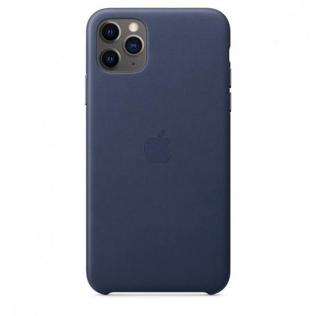 Чехол оригинальный iPhone 11 Pro Max Leather Case — Midnight Blue