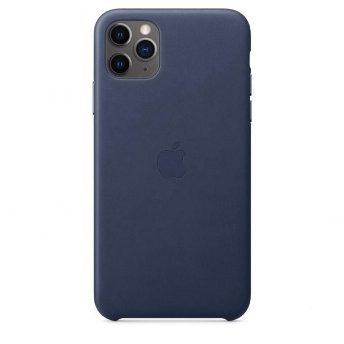 Чохол оригінальний iPhone 11 Pro Max Leather Case - Midnight Blue