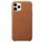 Чехол оригинальный iPhone 11 Pro Max Leather Case — Saddle Brown