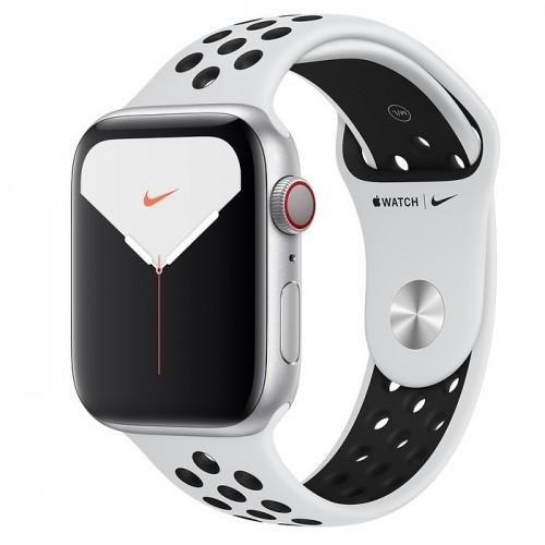 Apple Watch Series 5 Nike+ 44mm GPS + LTE Silver Aluminum Case with Pure Platinum/Black Nike Sport Band