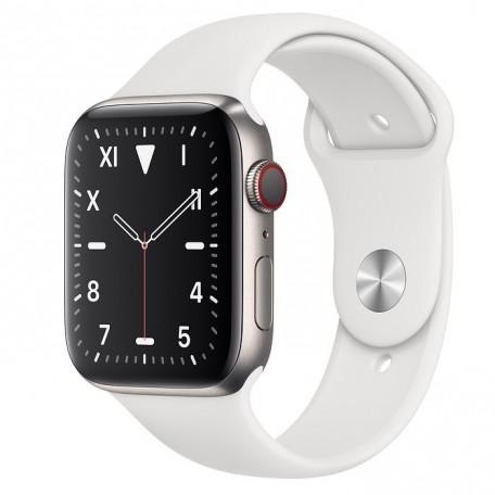 Apple Watch Series 5 Edition 44mm Titanium Case with White Sport Band