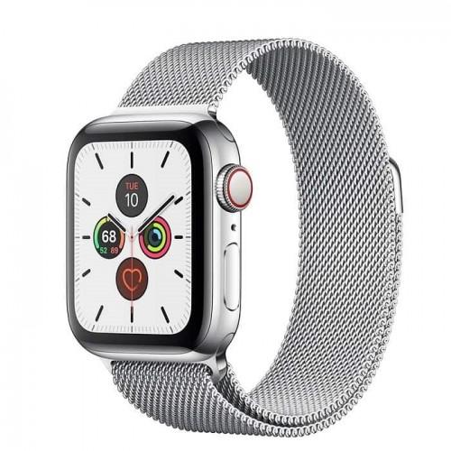 Apple Watch Series 5 40mm GPS+LTE Stainless Steel Case with Silver Milanese Loop