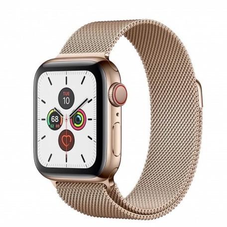Apple Watch Series 5 40mm GPS+LTE Gold Stainless Steel Case with Gold Milanese Loop