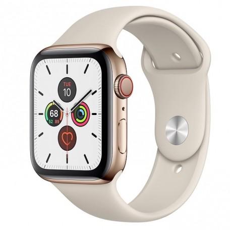 Apple Watch Series 5 44mm GPS+LTE Gold Stainless Steel Case with Stone Sport Band