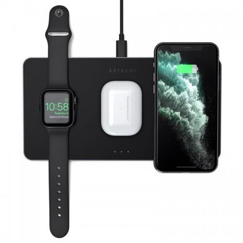Беспроводная зарядка Satechi Trio Wireless Charging Pad для iPhone, AirPods Pro, Apple Watch
