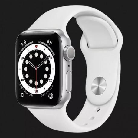 Apple Watch Series 6 40mm Silver Aluminum Case with White Sport Band (MG283)