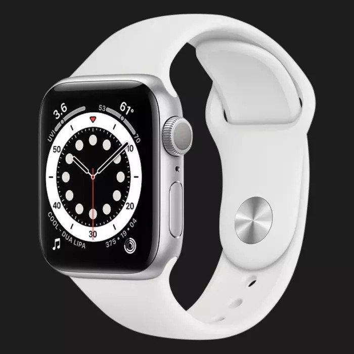 Apple Watch Series 6 40mm Silver Aluminum Case with White Sport Band
