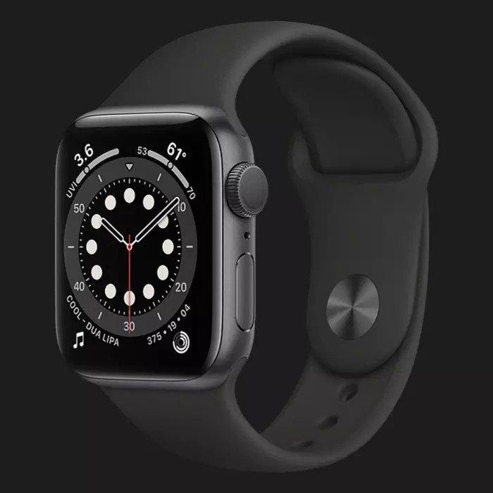 Apple Watch Series 6 40mm Space Gray Aluminum Case with Black Sport Band used