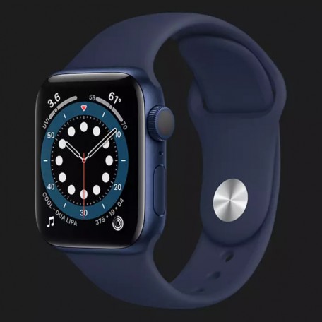 Apple Watch Series 6 40mm Blue Aluminum Case with Deep Navy Sport Band (MG143)