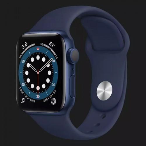 Apple Watch Series 6 40mm Blue Aluminum Case with Deep Navy Sport Band