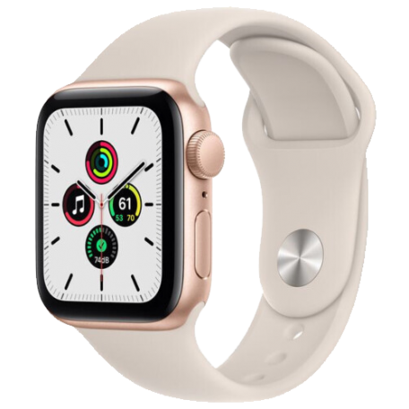 Apple Watch Series 6 44mm Gold Aluminum Case with Pink Sand Sport Band (M00E3)