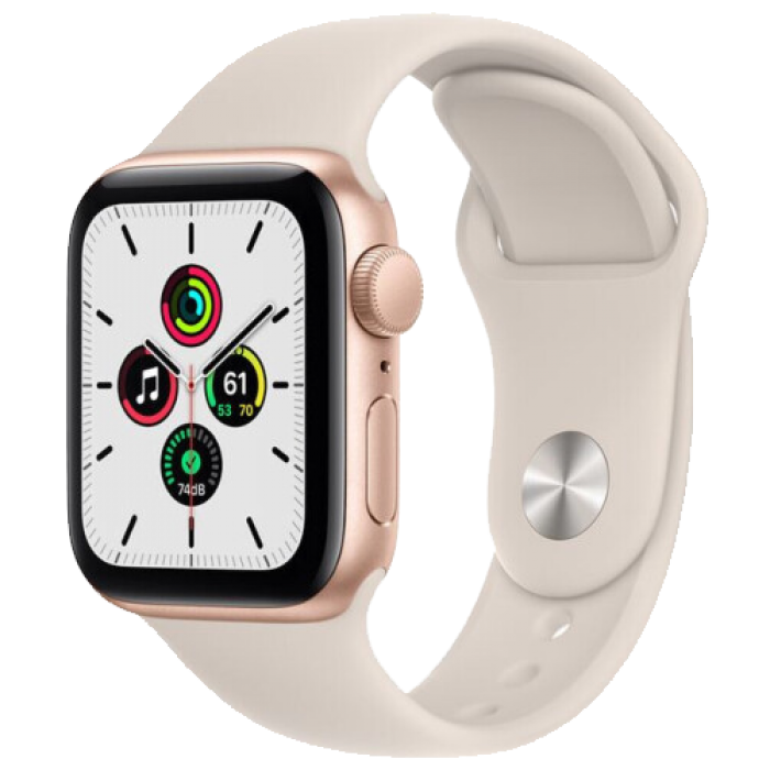 Apple Watch Series 6 44mm Gold Aluminum Case with Pink Sand Sport Band
