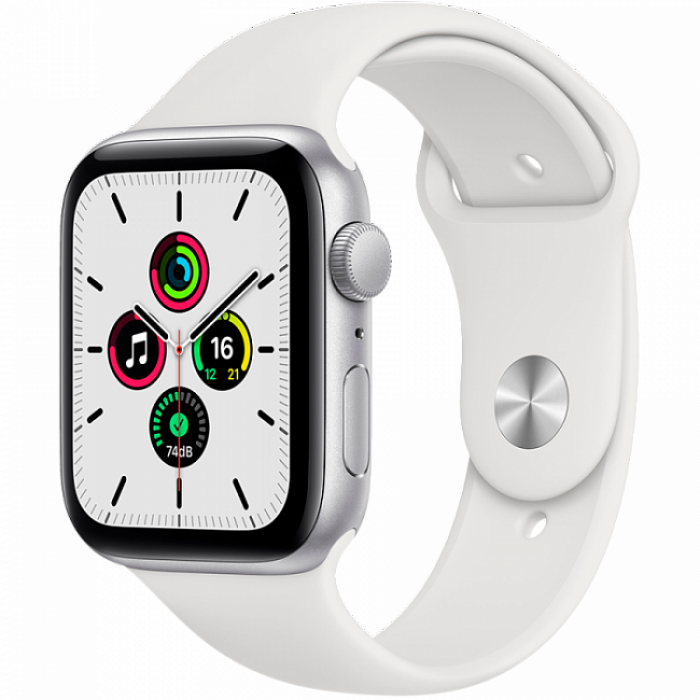 Apple WATCH SE 44mm Silver Aluminium Case with White Sport Band OPENBOX