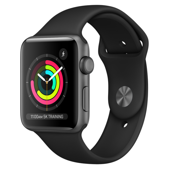 Apple Watch Series 3 38mm GPS Space Gray Aluminum Case with Black Sport Band OPENBOX