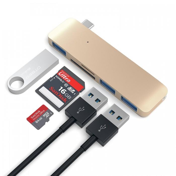 Satechi Type-C USB 3.0 3-in-1 Combo Hub Gold