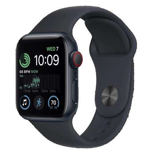 Apple Watch SE 2 40mm GPS + LTE Midnight Aluminum Case with Midnight Sport Band