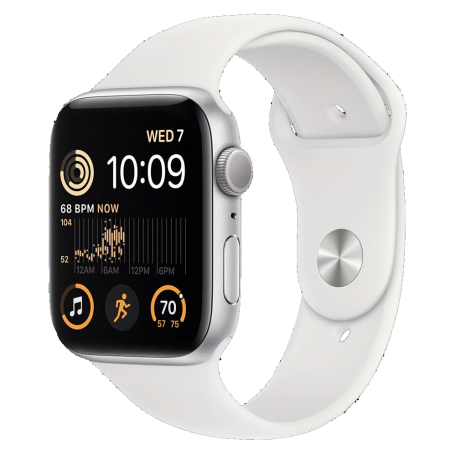 Apple Watch SE 2 40mm Silver Aluminum Case with White Sport Band