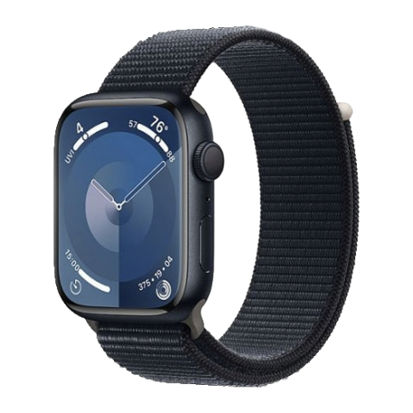 Apple Watch Series 9 45mm Midnight Aluminum Case with Midnight Sport Loop (MR9C3)