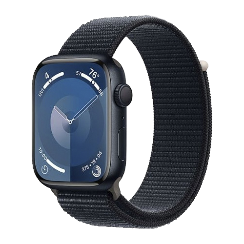 Apple Watch Series 9 45mm Midnight Aluminum Case with Midnight Sport Loop