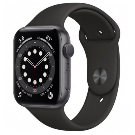 Apple Watch Series 6 44mm Space Gray Aluminum Case with Black Sport Band folosit