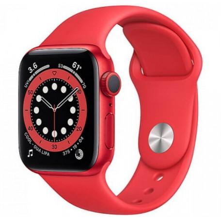 Apple Watch Series 6 40mm Red Aluminum Case with Red Sport Band