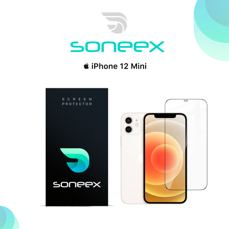 Protective glass Soneex for iPhone 12 Mini 2.5D Full Silk Screen 0.26mm[Black]