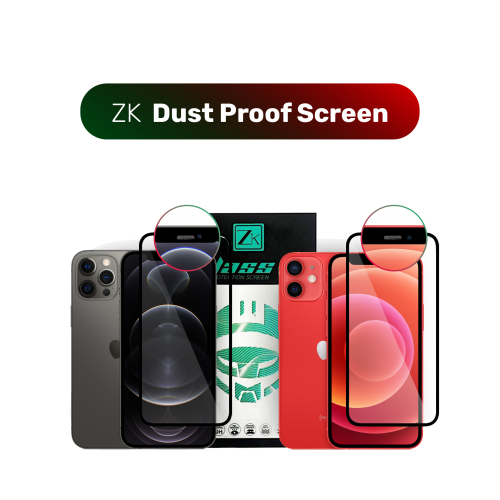 Захисне скло ZK для iPhone 12/12 Pro 2.5D Full Screen Dust-Proof 0.26mm [+ Задня плівка у комплекті][Black]