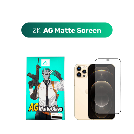 Захисне скло ZK для iPhone 12 Pro Max 2.5D AG Matte Screen 0.26mm [+ Задня плівка у комплекті][Black]