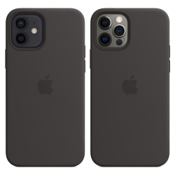 Smart Silicone Case for iPhone 12/12 Pro 1:1 Original[Black]
