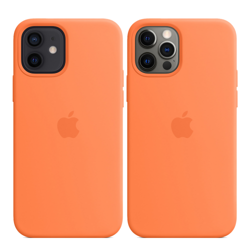 Smart Silicone Case for iPhone 12/12 Pro 1:1 Original[Kumquat]