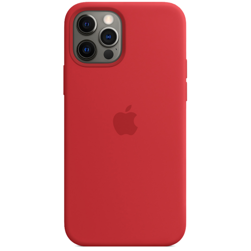 Smart Silicone Case for iPhone 12 Pro Max 1:1 Original[Red]