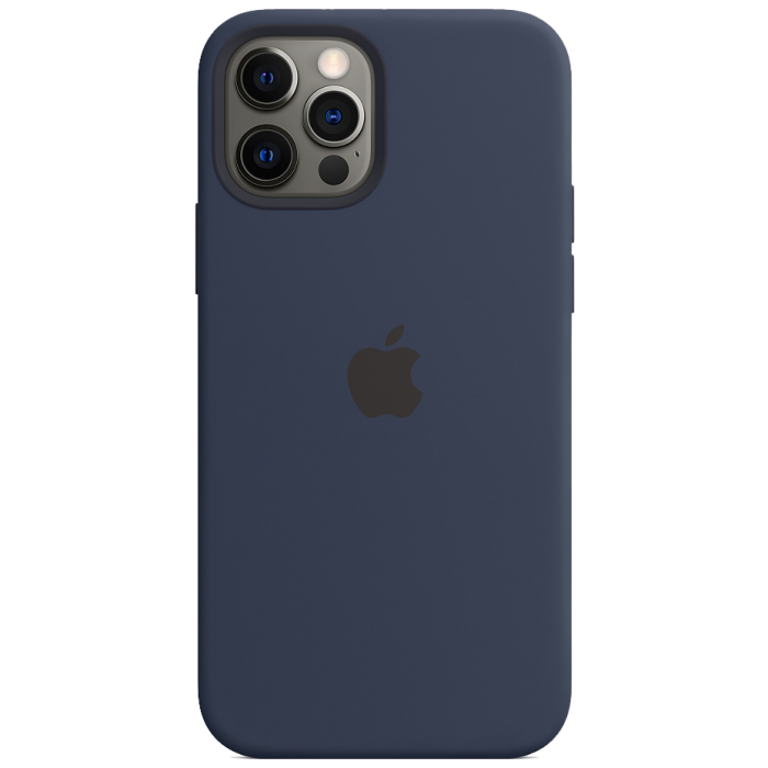 Smart Silicone Case for iPhone 12 Pro Max 1:1 Original[Deep Navy]