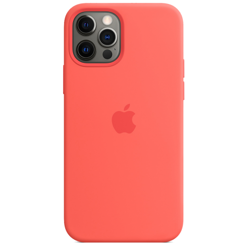 Smart Silicone Case for iPhone 12 Pro Max 1:1 Original[Pink Citrus]