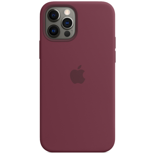 Smart Silicone Case for iPhone 12 Pro Max 1:1 Original[Plum]