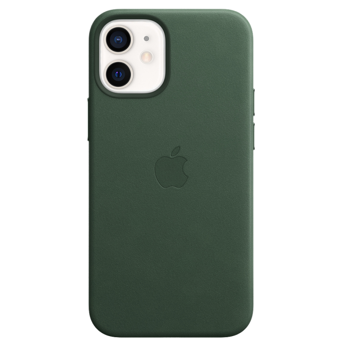 Smart Leather Case for iPhone 12 Mini with MagSafe 1:1 Original[Pine Green]