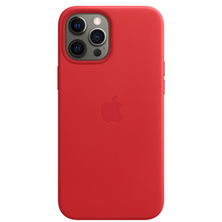 Чохол Smart Leather Case для iPhone 12 Pro Max with MagSafe 1:1 Original[Red]