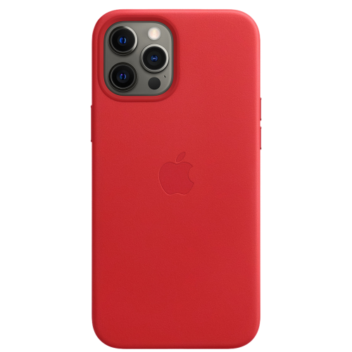 Чохол Smart Leather Case для iPhone 12 Pro Max with MagSafe 1:1 Original[Red]