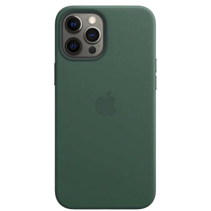 Smart Leather Case for iPhone 12 Pro Max with MagSafe 1:1 Original[Pine Green]