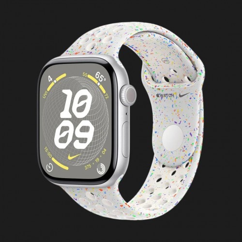 Apple Watch Series 10 GPS 42mm Silver Aluminium Case with Pure Platinum Nike Sport Band - S/M