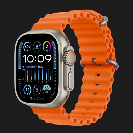 Apple Watch Ultra 2 49mm GPS + LTE Titanium Case with Orange Ocean Band