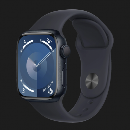 Apple Watch Series 9 41mm Midnight Aluminum Case with Midnight Sport Band