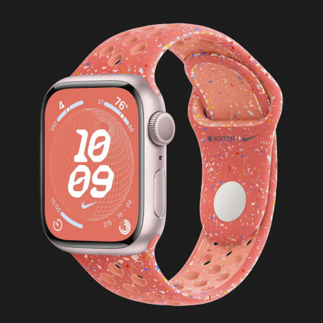 Apple Watch Series 9 45mm Pink Aluminum Case with Magic Ember Nike Sport Band 