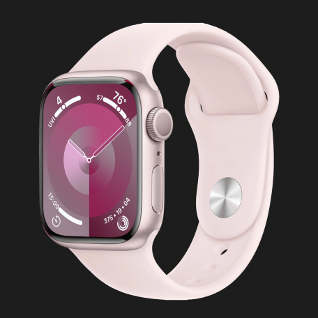 Apple Watch Series 9 41mm Pink Aluminum Case with Light Pink Sport Band (MR933)